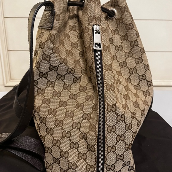 Gucci Monogram GG Drawstring Backpack - Picture 3 of 7